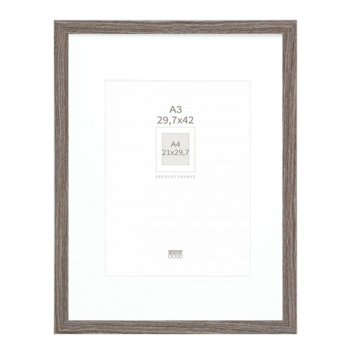 Deknudt S66KH3 P1 DIN A3 29,7x42 Holz grey mit Passepartout