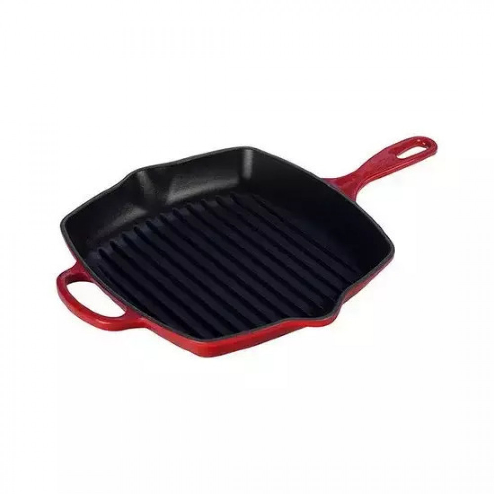Le Creuset Grill Pan Cast Iron Square Oven Red 26 cm