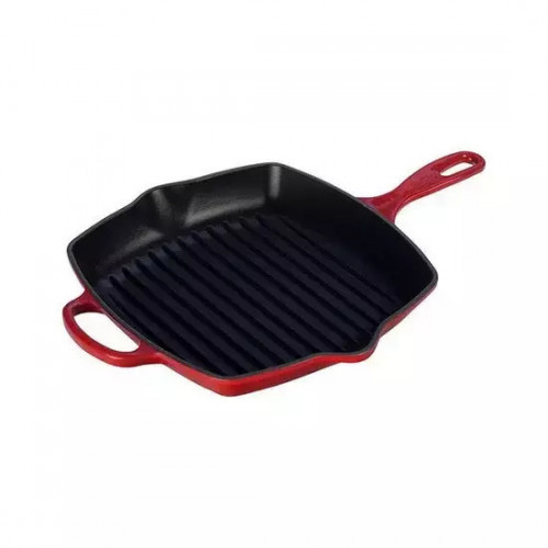 Le Creuset Grill Pan Cast Iron Square Oven Red 26 cm