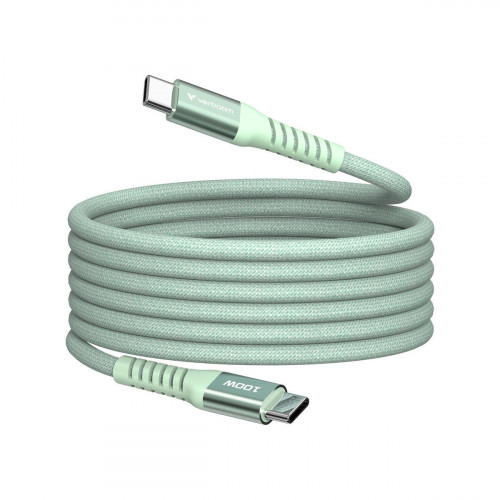 Verbatim Sync&Charge 100W 120cm USB-C/USB-C Magnetic Green 31855