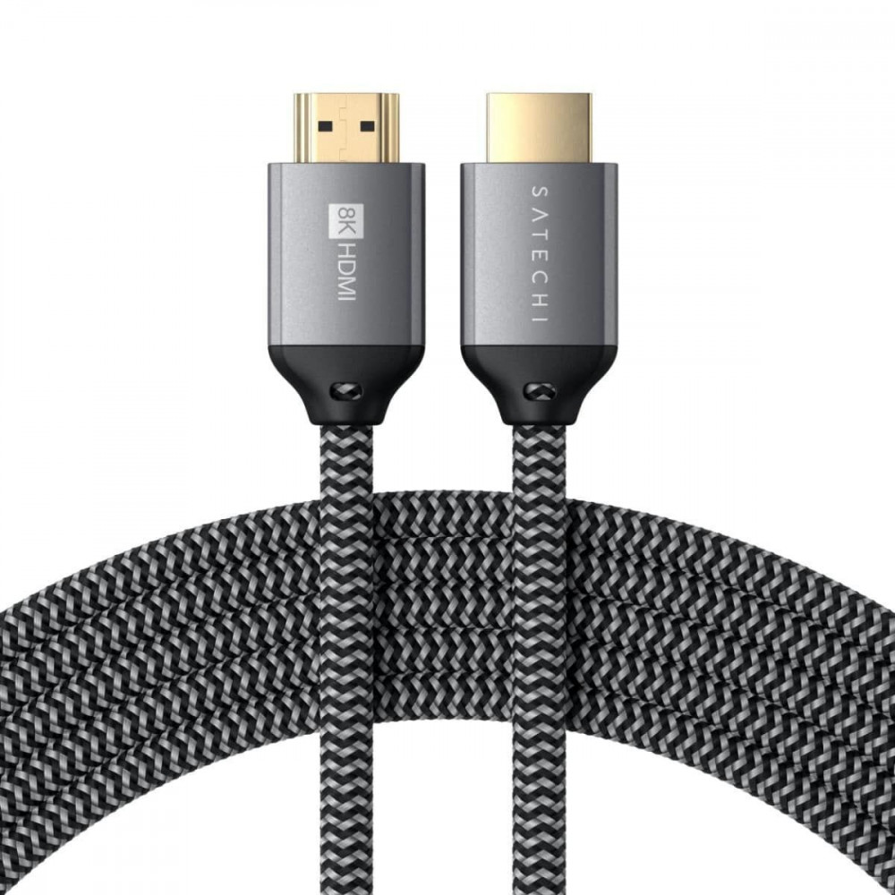 Satechi HDMI 2.1 Cable HDMI male - HDMI male 2m Μαύρο (ST-8KHC2MM)