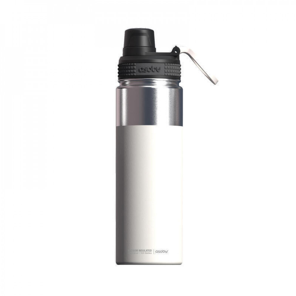 Asobu Alpine Flask Bottle White, 0.53 L