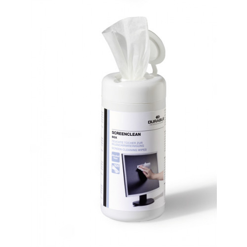 Durable SCREENCLEAN BOX 100 Screen Cleaning Wipes   573602