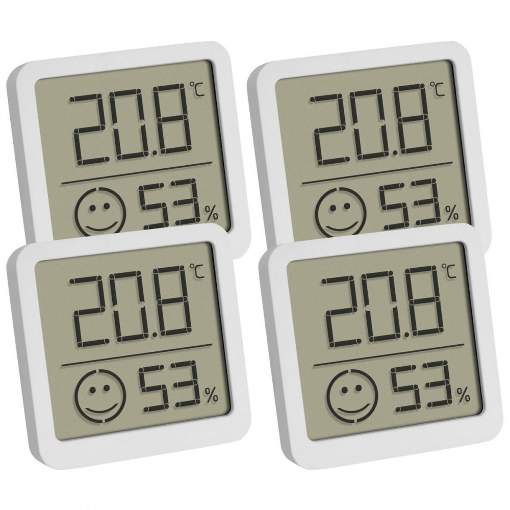 TFA 30.5053.02.04 4-Pack white Digital Thermo Hygrometer