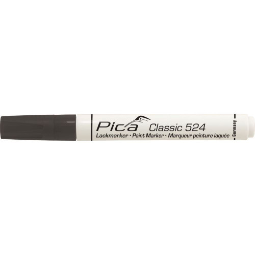 Pica Classic Industrial Paint Marker, 2-4mm bullet tip, black