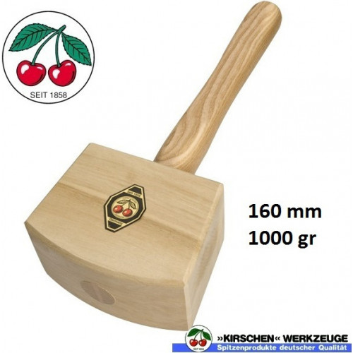 Kirschen Carpenters Mallet hornbeam head, ash handle 160mm