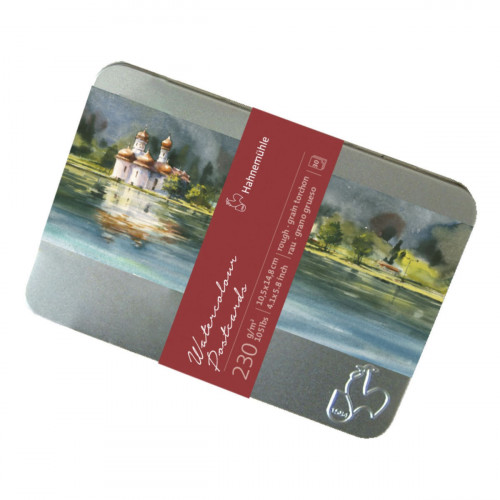 Hahnemühle Watercolour Postcards MetalBox rough 10x15cm 230g 30pc