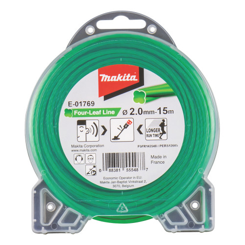 Makita E-01769   Mowing String Four Leaf 2,0mmx15m