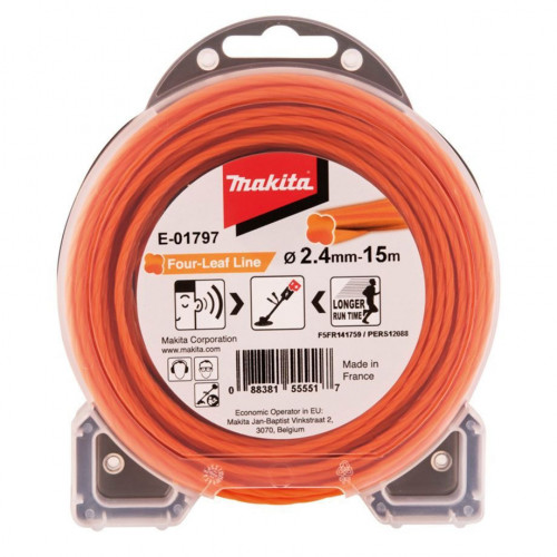 Makita E-01797  Mowing String Four Leaf 2,4mmx15m