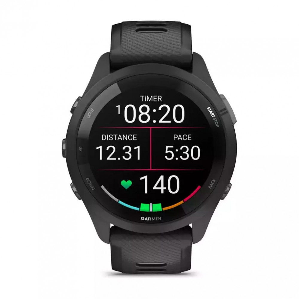 Garmin Forerunner 265 46mm Αδιάβροχο Smartwatch με Παλμογράφο (Black/Powder Gray)