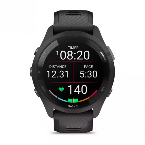 Garmin Forerunner 265 46mm Αδιάβροχο Smartwatch με Παλμογράφο (Black/Powder Gray)