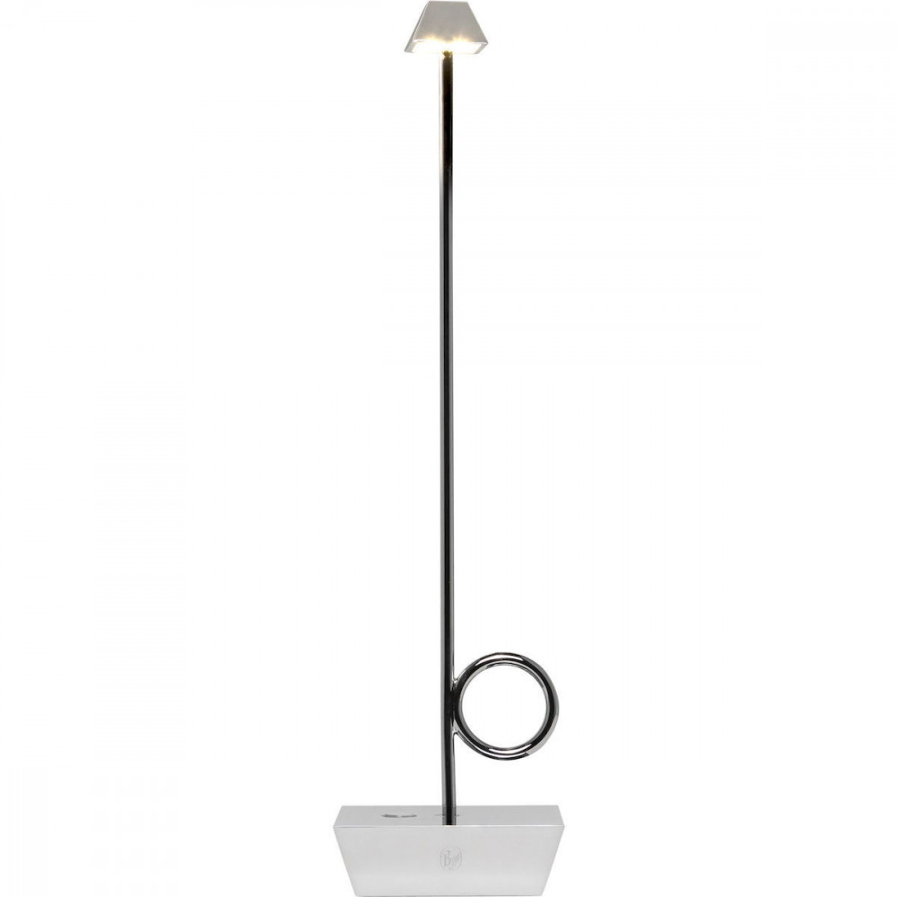 Broggi Lampada Bugia chromed rechargeable