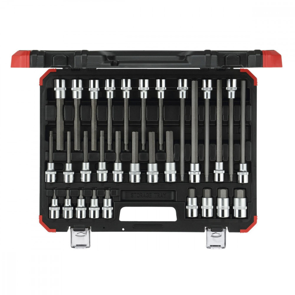 GEDORE red Screwdriver Bit Sockets 1/2 hex 30-pieces