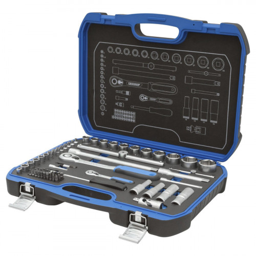 GEDORE Socket Set 1/4 + 1/2 69-pieces