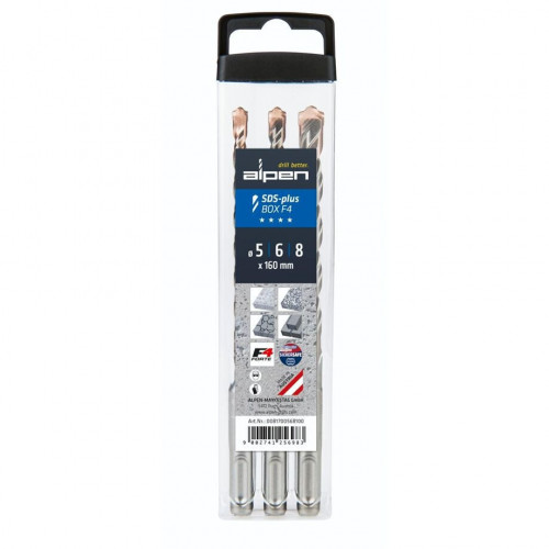 Alpen SDS+ F4 Box 3 pcs. 5-6-8x1 60