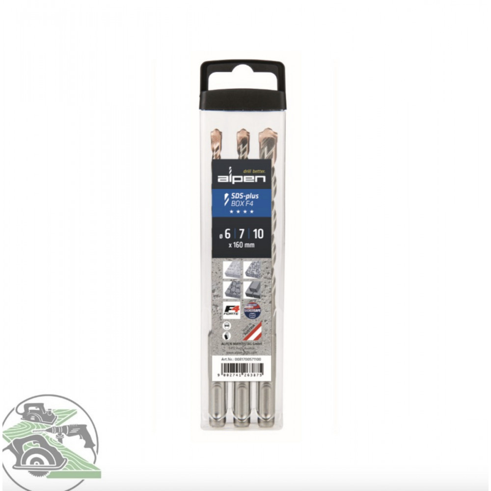 Alpen SDS+ F4 Box 3 pcs. 6-7-10x 160