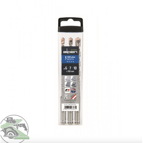 Alpen SDS+ F4 Box 3 pcs. 6-7-10x 160