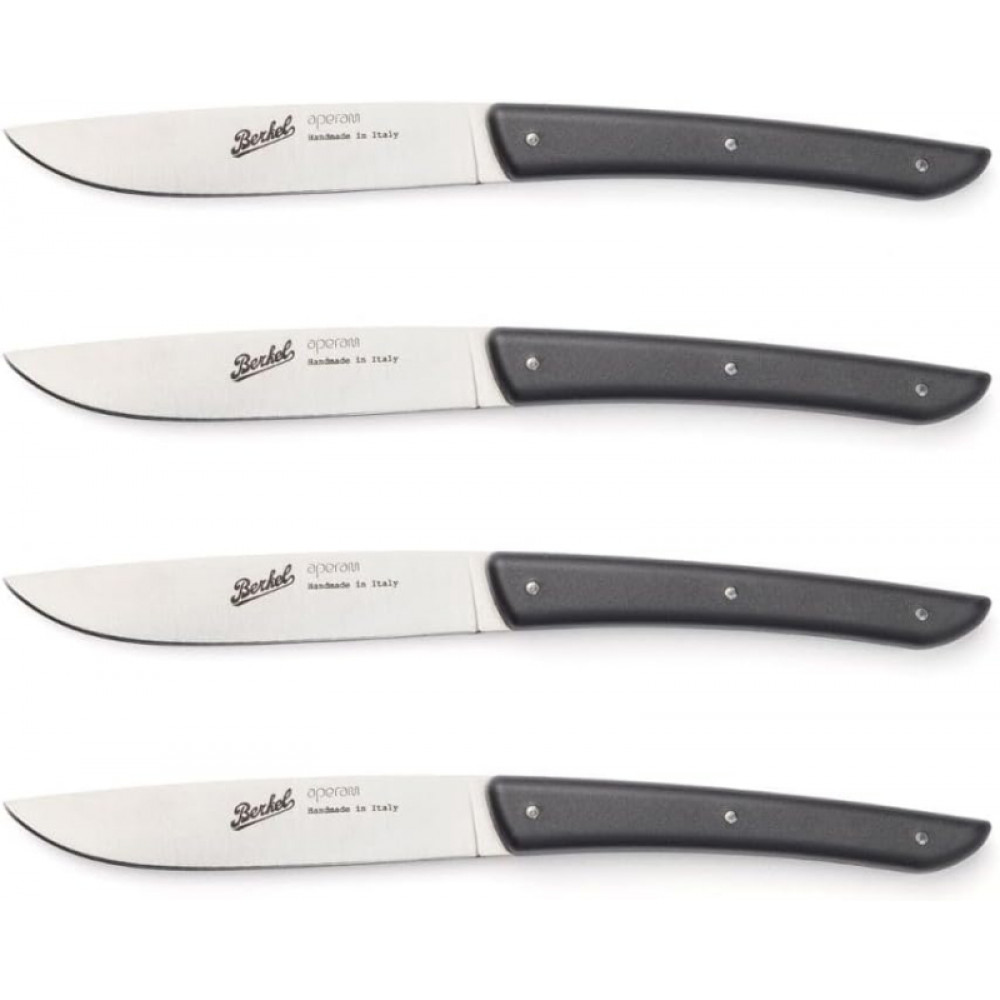 Berkel steak knife set 4-pcs. Color black