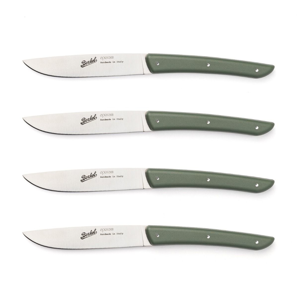 Berkel steak knife set 4-pcs. Color green