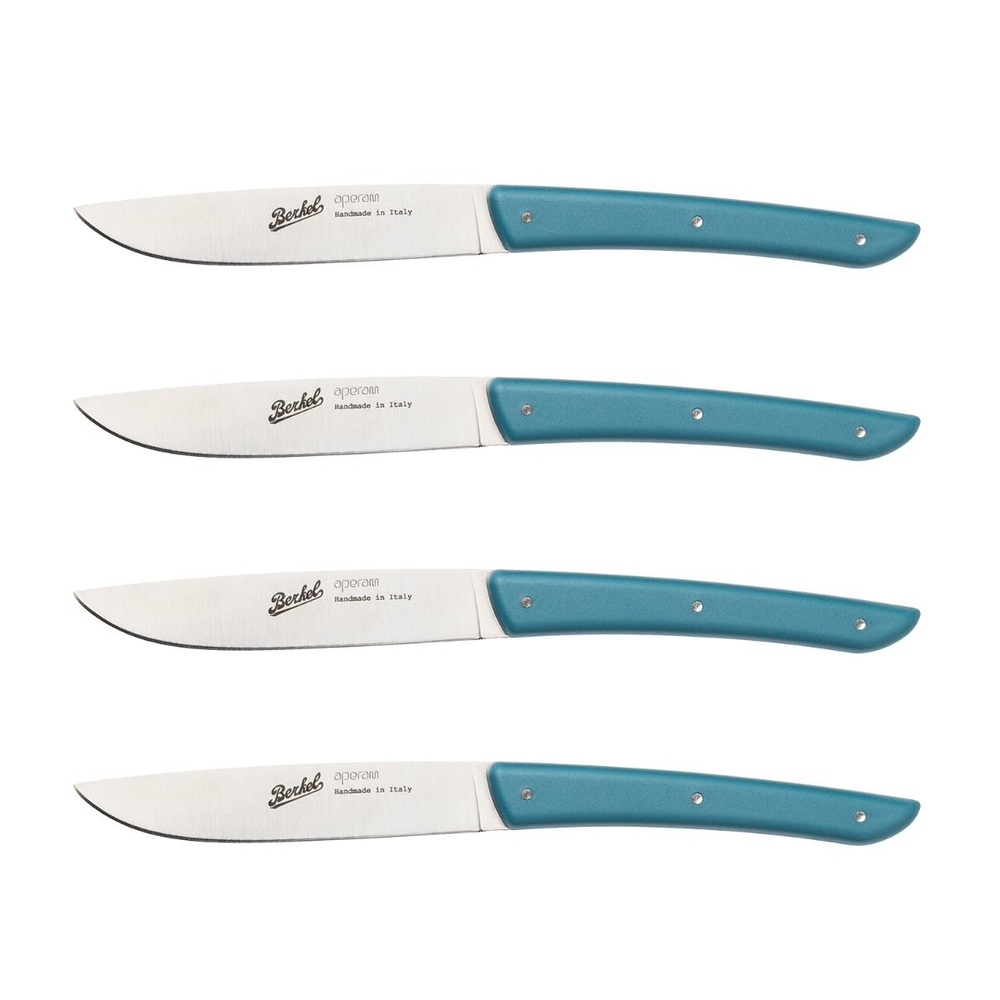 Berkel steak knife set 4-pcs. Color petrol blue