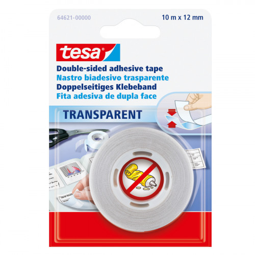 Tesa Double Sid. Tape 10m x 12mm transparent 64621