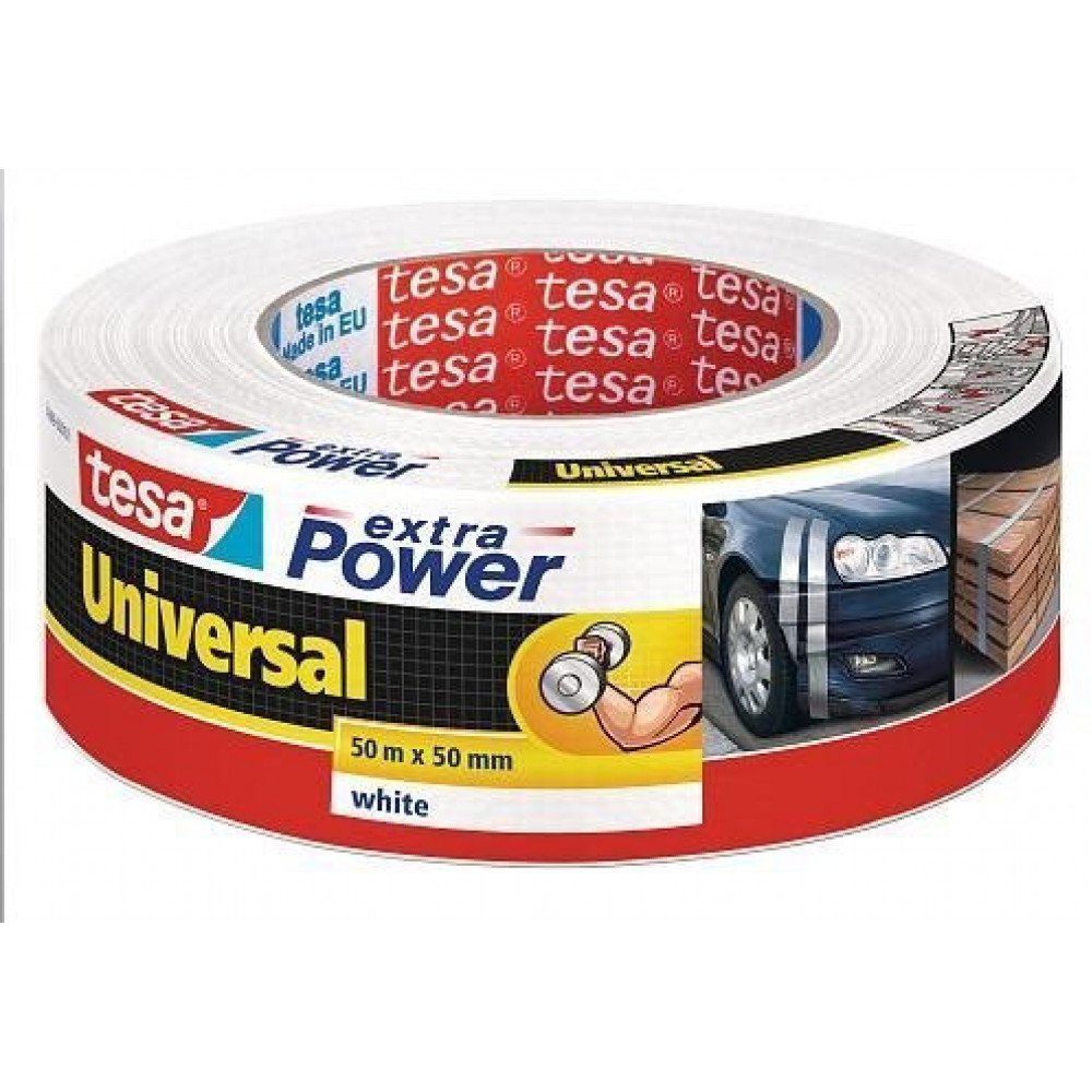 Tesa Duct Tape 50m x 50mm extra Power white 56389
