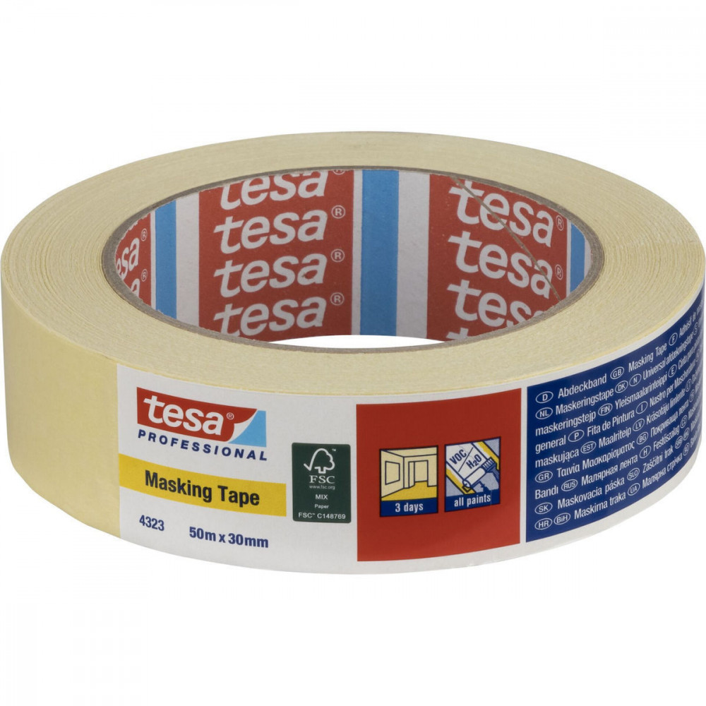 Tesa Paper Masking Tape 50mx30mm Standard beige 04323