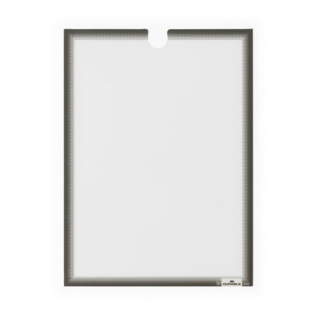 1x5 Durable Document Holder DIN A4 magnetic grey 400757