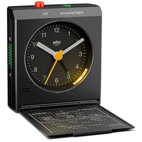 Braun BC 05 B Quartz Foldable Alarm Clock Black