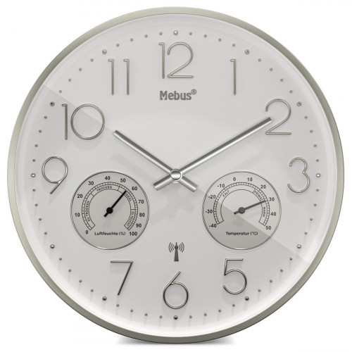 Mebus 12989 radio wall clock with Thermo-Hygrometer