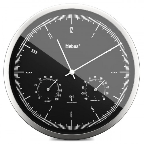 Mebus 19777 radio wall clock with Thermo-Hygrometer
