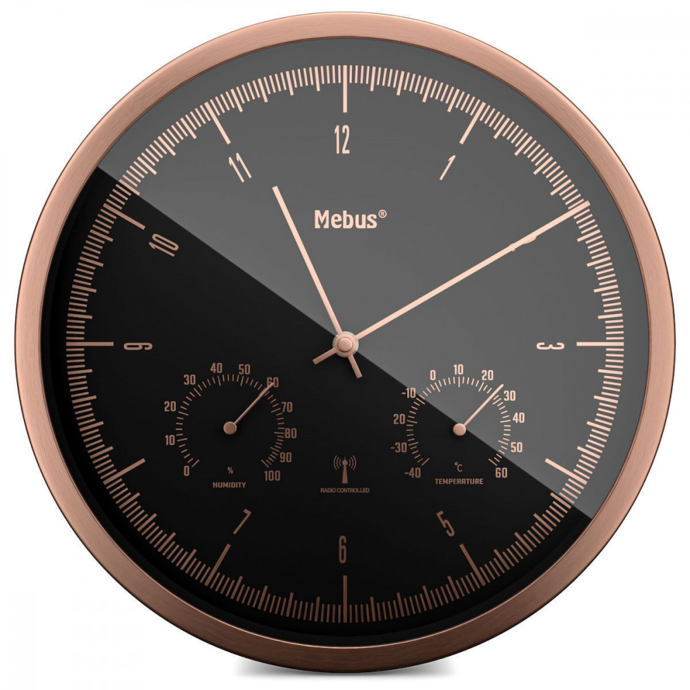 Mebus 19778 radio wall clock with Thermo-Hygrometer