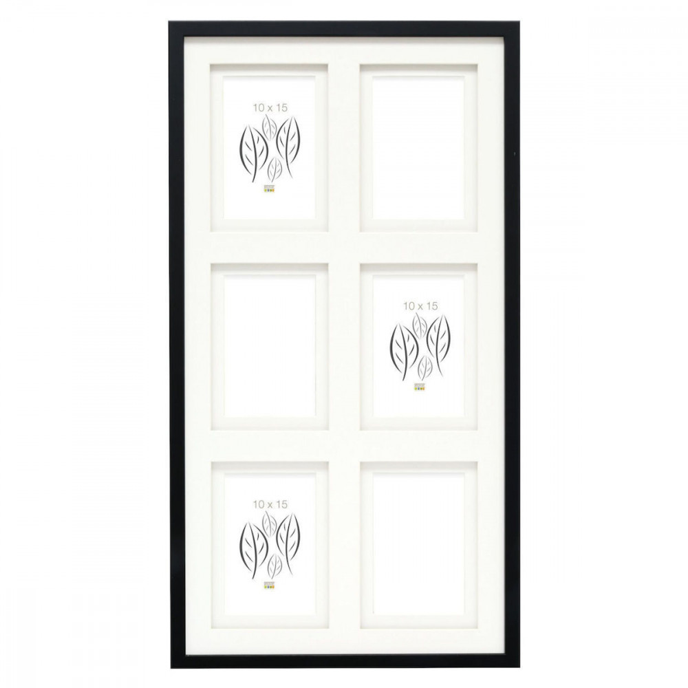Deknudt S65KK2 black 6x10x15 Wood Gallery double Passepartout