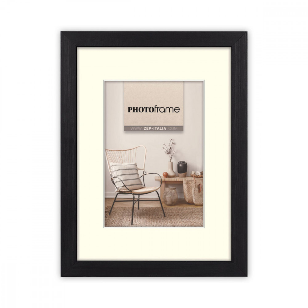 ZEP Malmo black    9x13/13x18 Holz mit Passepartout   V4557B