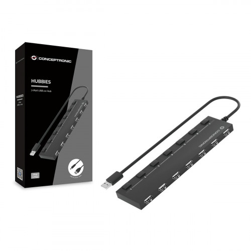 Conceptronic HUBBIES08B 7-Port-USB-2.0-Hub