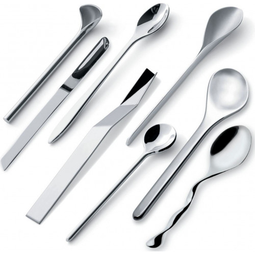 Alessi Designer Set of 8 Coffee Spoons MSPOONSET