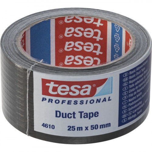 Tesa Gewebekleb. 25m x 50mm Black 04610