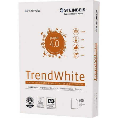 Steinbeis No. 2 Recyclingpapier A 4 80 g 500 Blatt ISO 80