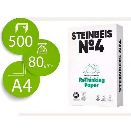 Steinbeis No. 4 Recyclingpapier A 4 80 g 500 Blatt ISO 100