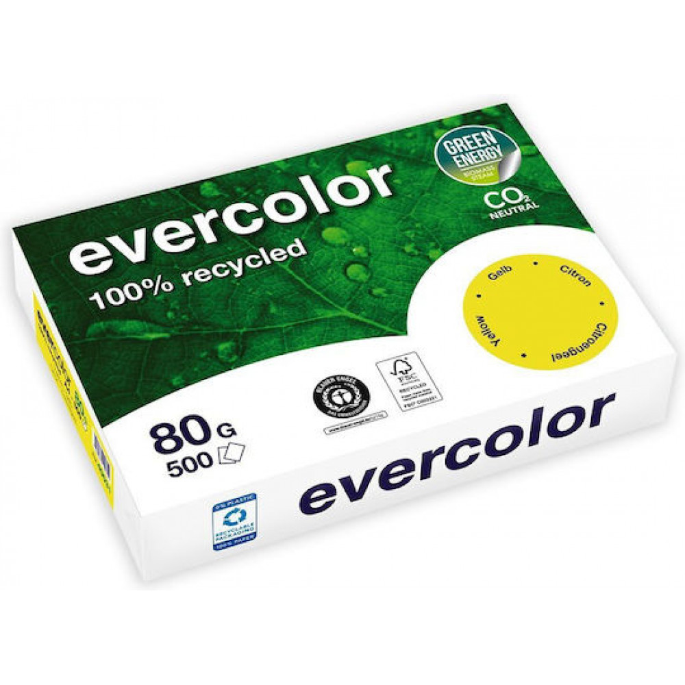 Clairefontaine EverColor gelb Recyclingpapier A 4 80 g 500 Bl.