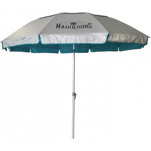 Maui & Sons Σπαστή Ομπρέλα Θαλάσσης Αλουμινίου Τυρκουάζ Διαμέτρου 2.2m με UV Προστασία και Αεραγωγό Γαλάζια 1567 Εκθεσιακό