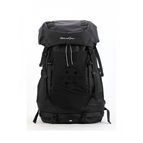 Maui & Sons Trekking Ορειβατικό Σακίδιο 70lt Αδιάβροχο Μαύρο