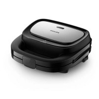 Philips Τοστιέρα με Αποσπώμενες Πλάκες για 2 Τοστ 750W Μαύρη