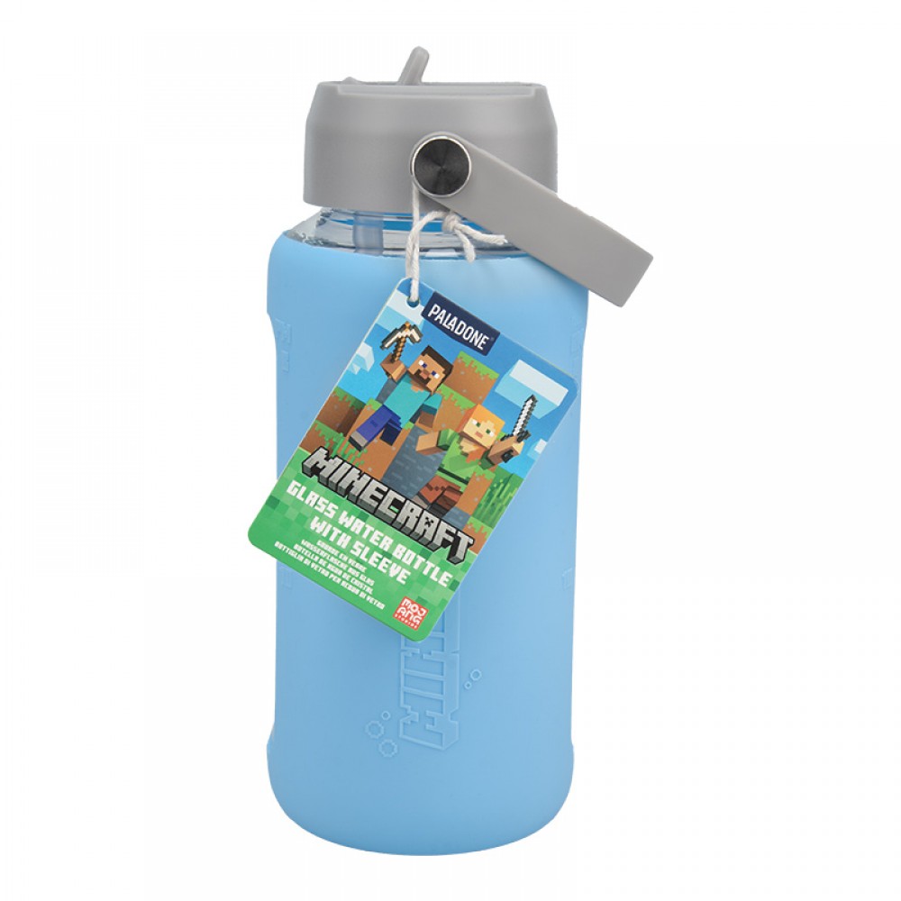Paladone Minecraft Glass Water Bottle