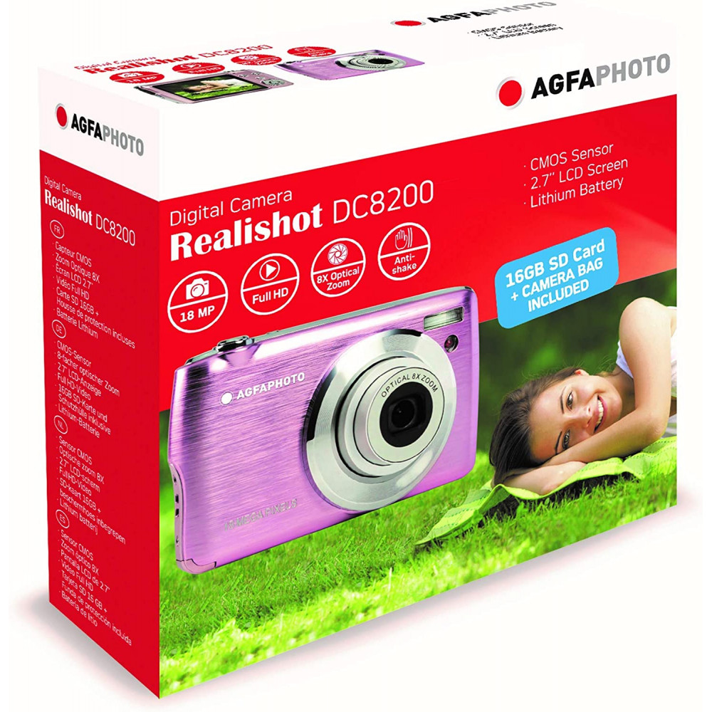 AgfaPhoto Realishot DC8200 Compact Φωτογραφική Μηχανή 18MP Οπτικού Ζουμ 8x με Οθόνη 2.7