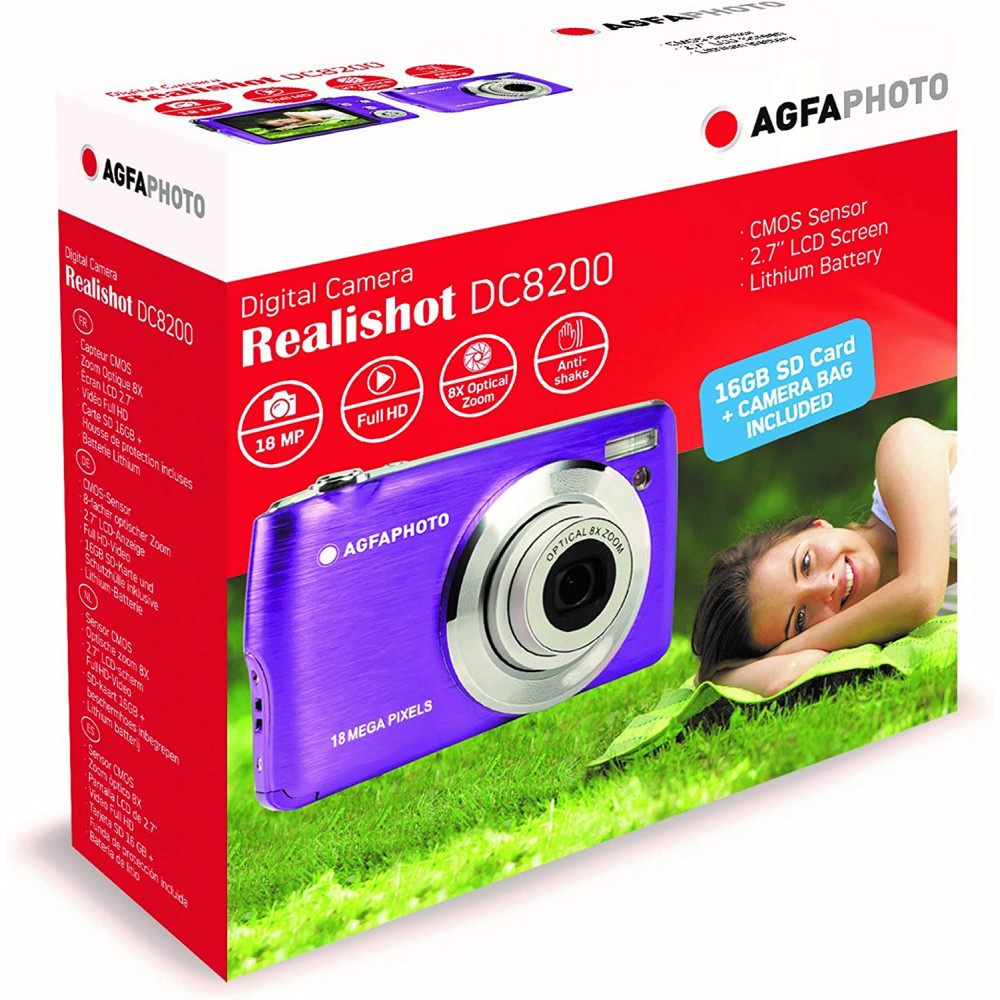 AgfaPhoto Realishot DC8200 Compact Φωτογραφική Μηχανή 18MP Οπτικού Ζουμ 8x με Οθόνη 2.7