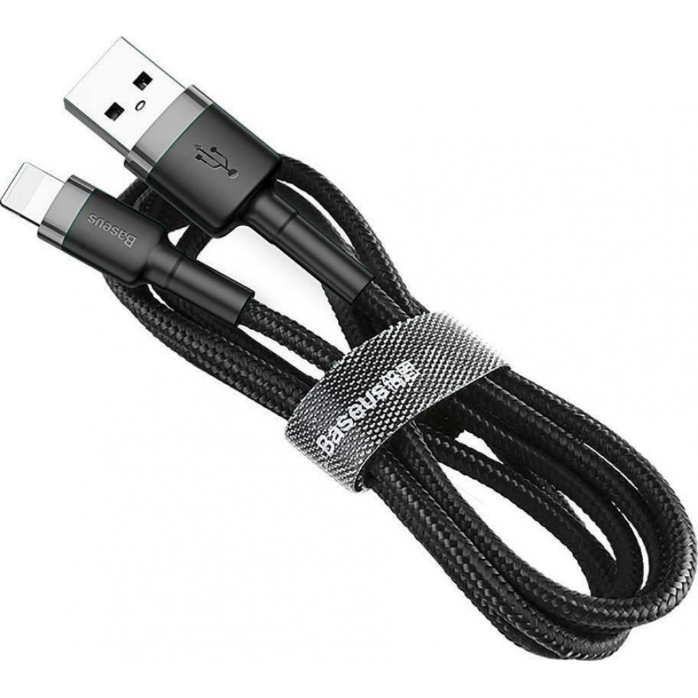 Baseus Lightning Cafule Cable 2.4A 0.5m Gray + Black (CALKLF-AG1)