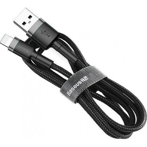 Baseus Lightning Cafule Cable 2.4A 0.5m Gray + Black (CALKLF-AG1)
