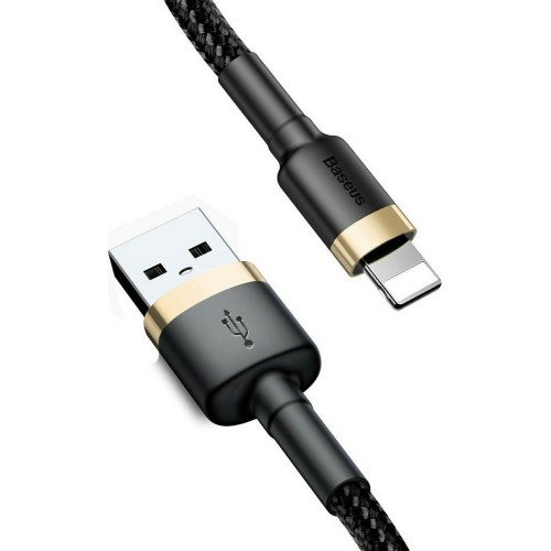 Baseus Lightning Cafule Cable 1.5A 2m Gold + Black (CALKLF-CV1)