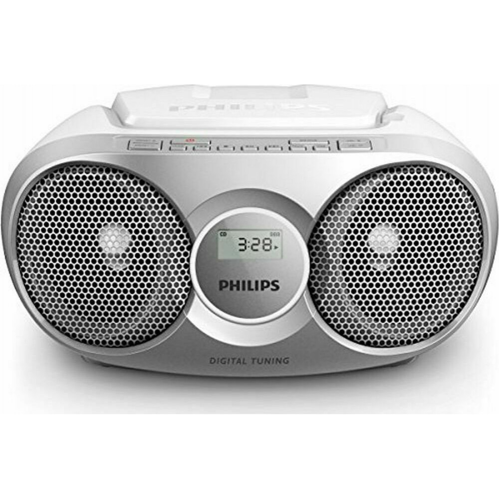 Philips Φορητό Ηχοσύστημα AZ215 az215s/12 με CD / Ραδιόφωνο σε Ασημί Χρώμα